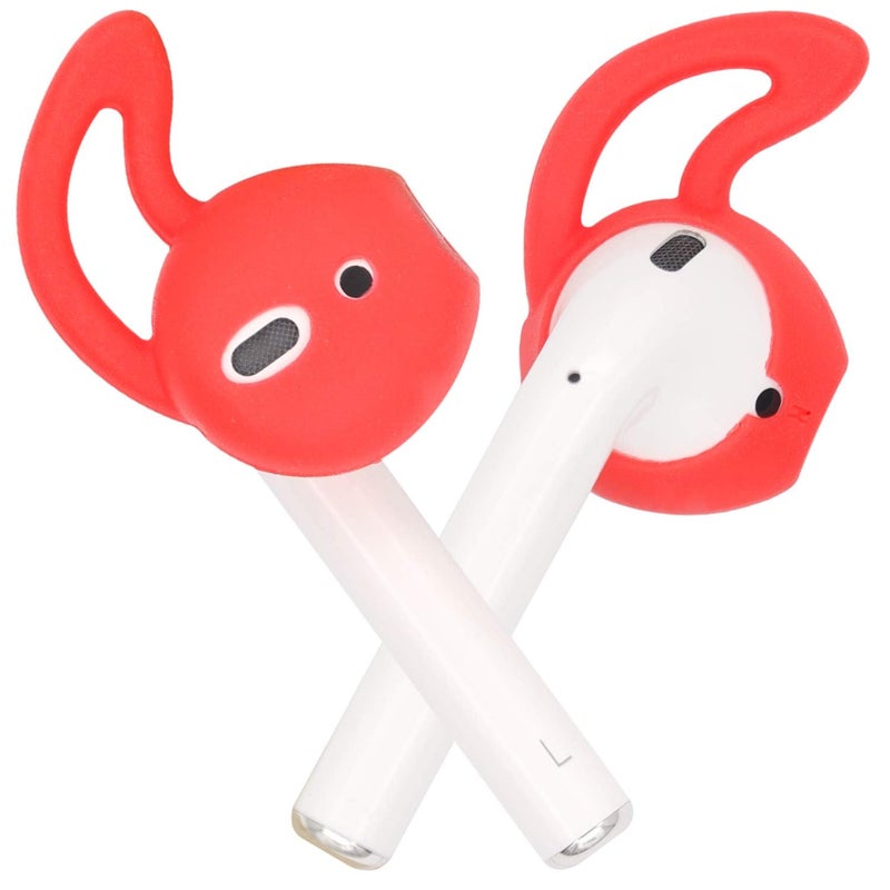 ALXCD Earbud Cover Replacement for Airpod, 4 Pairs Anti-Slip Sport Silicone Earbud Covers, Fit for Airpod Headphone [Black/White/Blue/Red] - Image 5